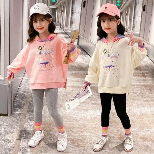 Teenage Girls Clothes Set 2020 Autumn Winter Kids Hooded+Pant 2Pcs Children Clothing Suit 4 6 8 10 12 Years Girls Clothing Sets