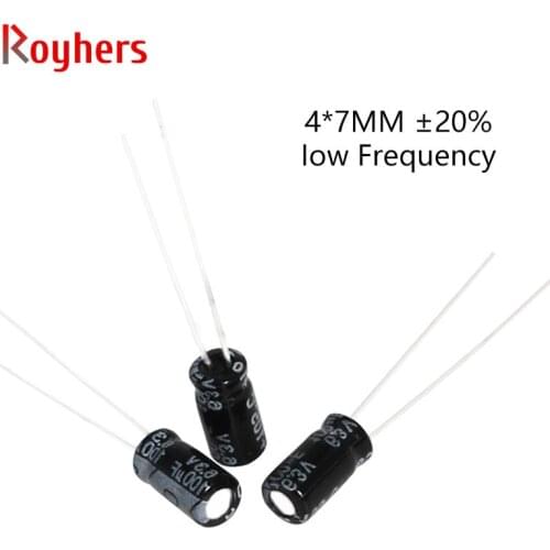 20Pcs 4*7 High Frequency Low ESR Aluminum Electrolytic Capacitor Kit 10V 16V 50V 25V 10UF 1UF 0.47UF 33UF 10UF 47UF Assorted Set
