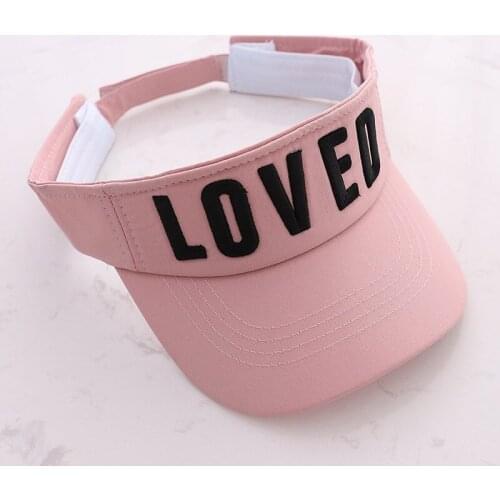 Cool Summer 2-8 Years Childrens Sun Visor Girls Pink Visor Hats with Letters Blue Yellow Black Red