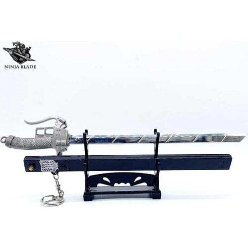 Attack on Titan 3D Maneuver Gear AOT Sword Mini Model Scout Regiment Blades Aren Levi Mikasa Katana Wings of Liberty Weapon