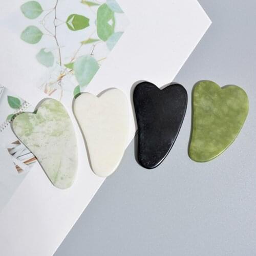 Hot Jade Guasha Massage Board Natural Stone Gua Sha Scraper Beauty Tool Health Care Meridian Scraping Plate Women Facial Lifting