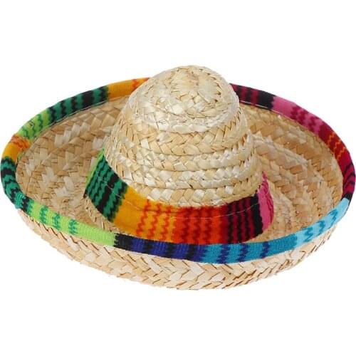 Mini Pet Dogs Straw Hat Sombrero Cat Sun Hat Beach Party Straw Hats Dogs Hat For Dogs Funny Accessories