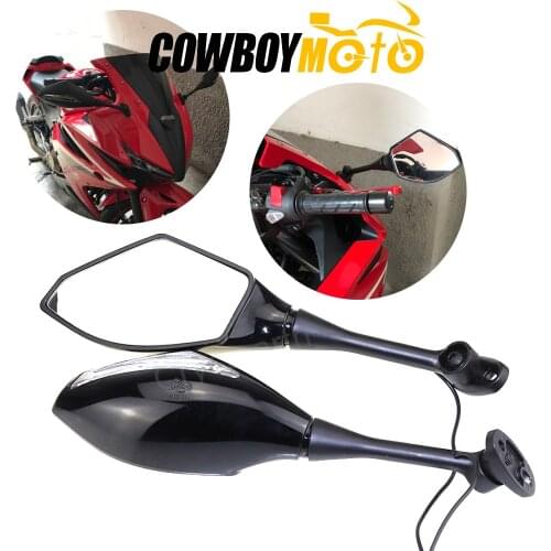 Motorcycle LED Turn Signals Rear View Side Mirrors For Honda CBR250R 2011 2012 2013, CBR500R 2012 2013 2014