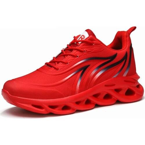 Mens Flame Printed Sneakers Flying Weave Sports Shoes Comfortable Running Shoes Outdoor Men Athletic Shoes Free Shipping