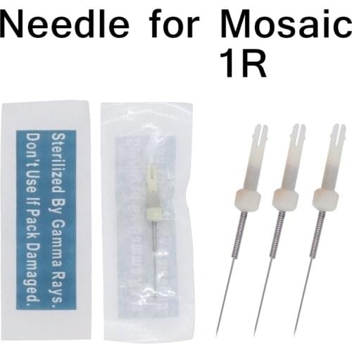 100pcs Dermografo Original USA Mosaic Needles Agulhas 1R Permanent Makeup Needle Tips for Dragon/Mosaic/Merlin/Tattoo Machine