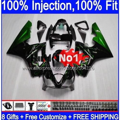 OEM For Triumph Daytona675 2002 2003 2004 2005 2006 2007 2008 103MC.65 Daytona 675 green flames 02 03 04 05 06 07 08 OEM Fairing