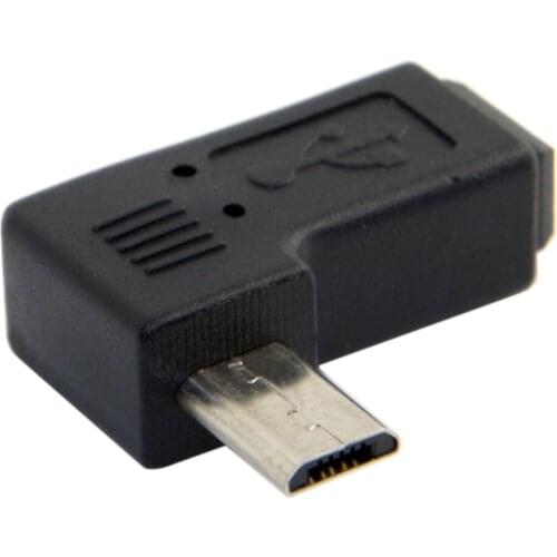 90 Degree Right Angled Mini USB Female to Micro USB Male Data Charging Adapter