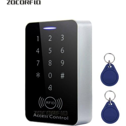 Standalone Access Controller EM RFID Access Control Keypad digital panel Card Reader For Door Lock System +10 crystal keyfobs