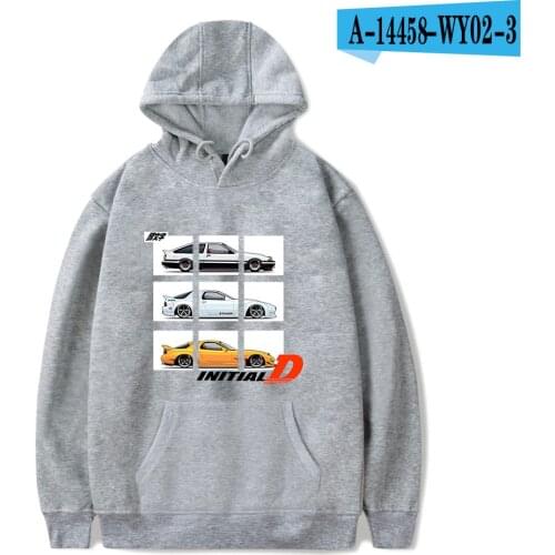 Popular Funny Pop JDM Automobile Culture Initial D Hoodies Sweatshirts Men/Women Long Sleeve Print Hoodie Leisure Pullovers