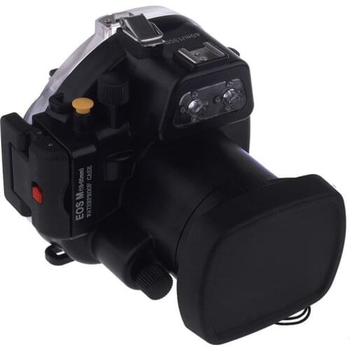 Meikon 40M Waterproof Underwater Camera Housing Case for Canon EOS M 18-55 Lens