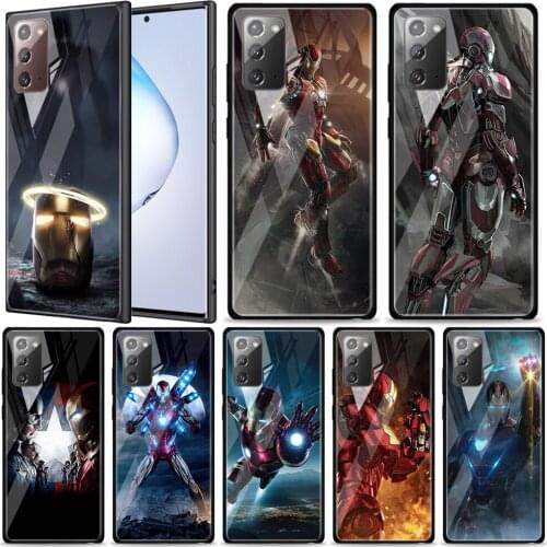 Marvel Iron Man Tempered Glass For Samsung Galaxy Note 20 Ultra 10 9 8 Plus Lite A70 A50 A40 A30 A20 A10 Phone Case