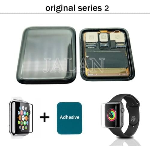 Ori quality lcd For apple watch Series 3 38mm/42mm GPS/LTE Digitizer Pantalla replacement with Tempered glass and frame adhesive
