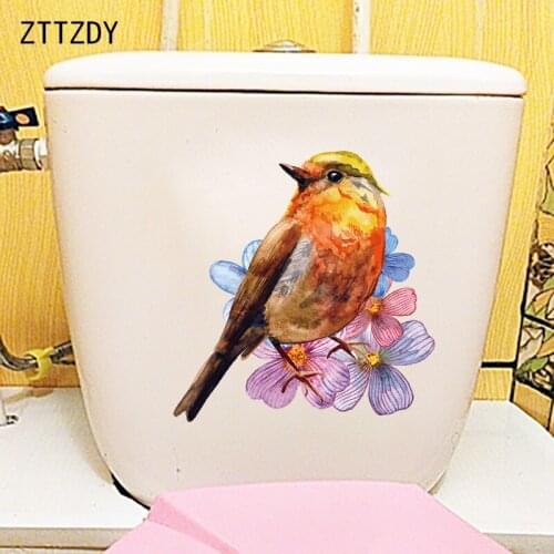 ZTTZDY 22.9CM×24CM Exquisite Hand-Painted Patterns Toilet Cover Decor Classic Home Wall Stickers T2-0970
