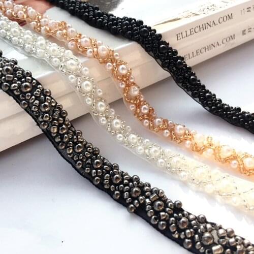 1cm handmade beaded lace clothes collar cuffs skirt decorative lace DIY accessories clothing accessories