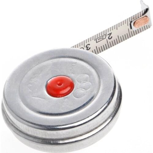 2M Stainless Steel Woodworking Retractable Tape Measure Portable Metric Retractable Ruler Inch Roll Tape
