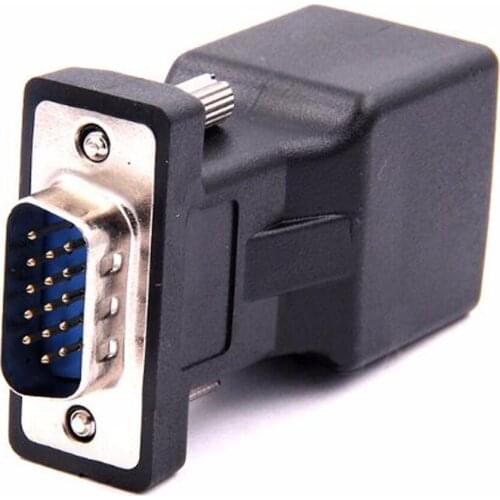 2pcs/lot High quality VGA to RJ45 Adapter VGA to network interface Network cable transmit VGA signal