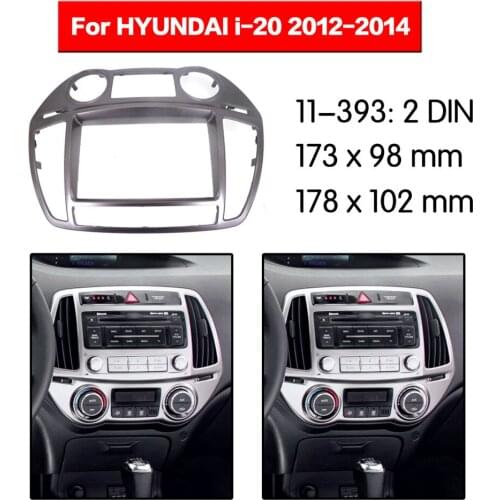Car Radio Fascia for HYUNDAI i-20 (Auto Air-Conditioning) Stereo Fascia Dash CD Trim Installation Frame Kit top 11-393