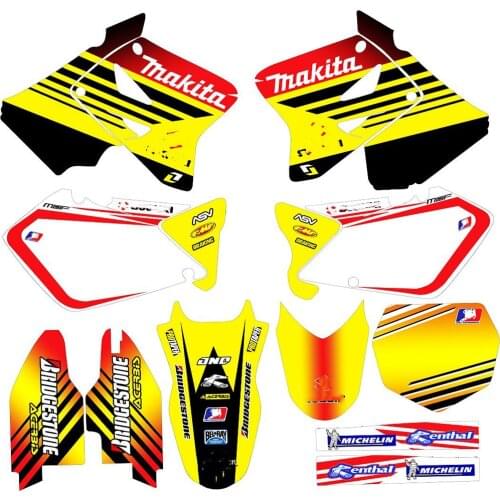 Free Custom Motorcycle 3M graphics stickers decal For Suzuki RM125 RM250 RM 125 250 2001 2002 2003 2004 2005 2006 2007 2008-2012