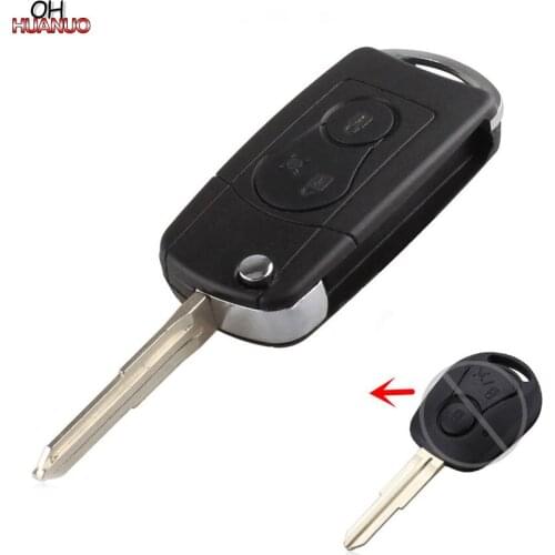 3 Button Modified Remote Flip Folding Key Shell Case For Ssangyong Actyon SUV Kyron Rexto