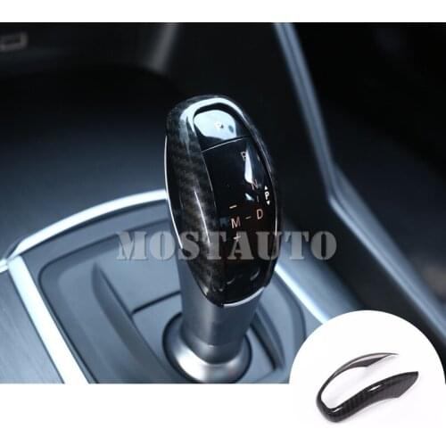 For Alfa Romeo Stelvio Giulia Carbon Fiber Style Gear Stick Sequins Trim Cover 2017-2019 1pcs Car Accessories Interior Car Decor