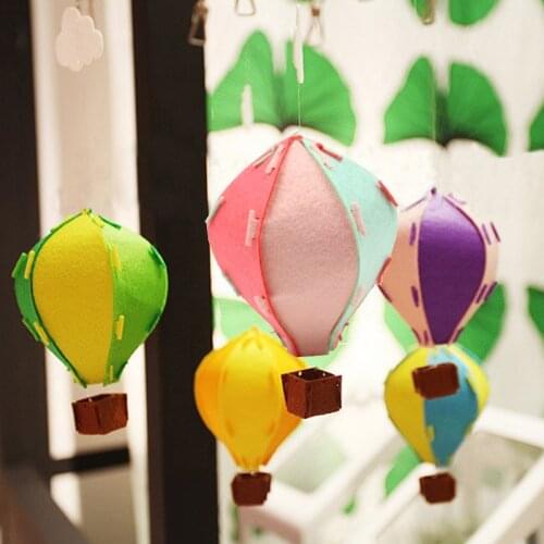 1Set DIY Non-woven Fabric Hot Air Balloon Lantern Garland For Home Wedding Birthday Party Decoration Kids Room Hanging Supplies