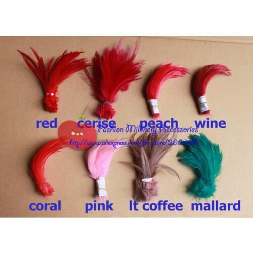 [IuBuFiGo] 12cm (4.7") Chicken Neck Fetaher Fascinator Feather 200pcs/lot #16Color