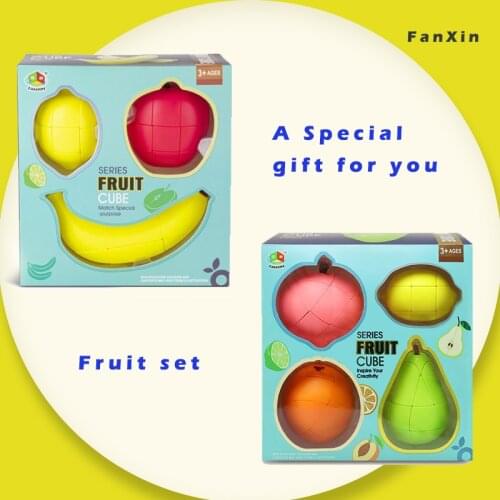 FanXin Fruit Magic cube puzzle cubo magico Stickerless pack Puzzle Game Funny Toys children educational learning fun profession