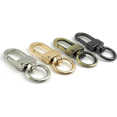 50 pcs Metal Swivel Eye Snap Hook Trigger Lobster Clasps Clips for Leather Craft Bag Strap Belt Webbing Key Chain Large Size