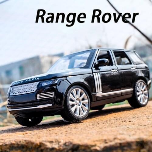 2021 new 1:24 free shipment in league car model Range Rover car model sports car sound and light back toys for children