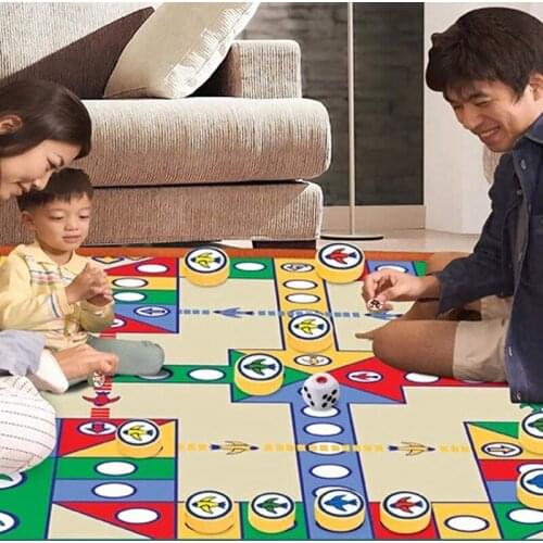 82cm*82cm Educational Baby Mat Child Flying Chess Carpet Floor Aeroplane Flying Chess Blanket Classic Flight Table Mat Toy Gift