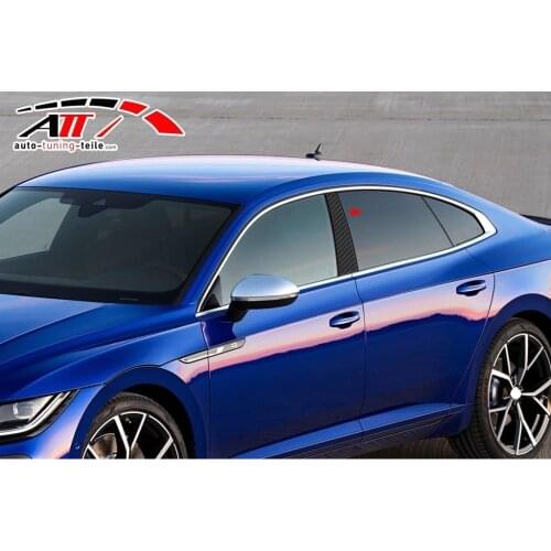 Fit For Vw Arteon 2019 and Post Carbon Door Pole 2 Piece Chrome Styling Accessories Modified Designed Car Tuning Piece