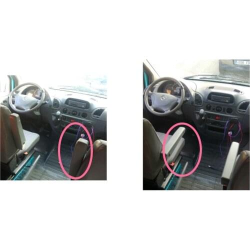 Car seat armrest Adjustable, shock resistance auto arm rest Stepless regulation black seat armrest with metal bracket pair