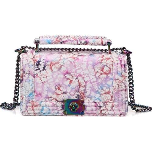 Luxury Brand Tote bag 2021 Fashion New High Quality Patent Leather Womens Designer Handbag Lingge Chain Shoulder Messenger Bag