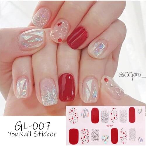 Christmas Dress Up Solid Colors And Creative Nail Art Powder Sequins Nail Wraps DIY Self Adhesive Nail Sticker Nailart