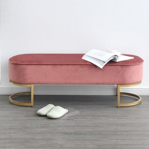Modern Home Soft Furniture Chair Pouf Sofa Stools Nordic Velvet Footrest Chairs Ottoman Living Room sofa Shoes Stools