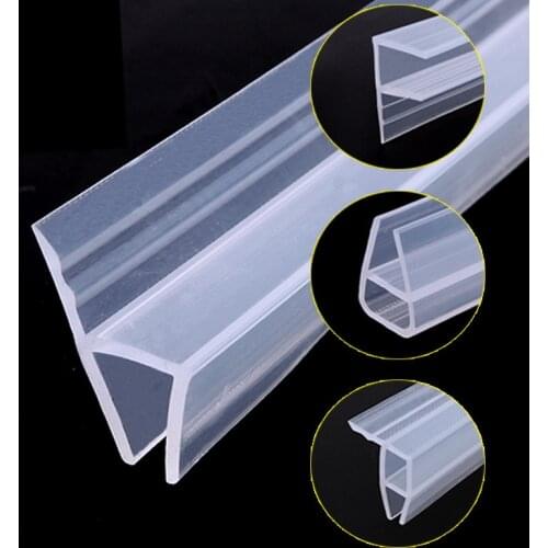Silicone Rubber Glass Seal Door Seal Strip Window Sealing Strip Weatherstripping Draft Stopper for Door Shower Stall 5m