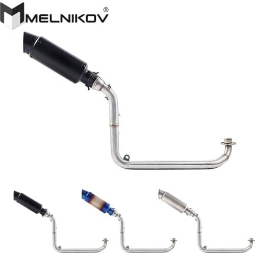 Motorcycle Full System Exhaust Muffler Middle Pipe Slip On For HONDA M3 GROM MSX 125 MSX125 2012 to 2016 Exhaust