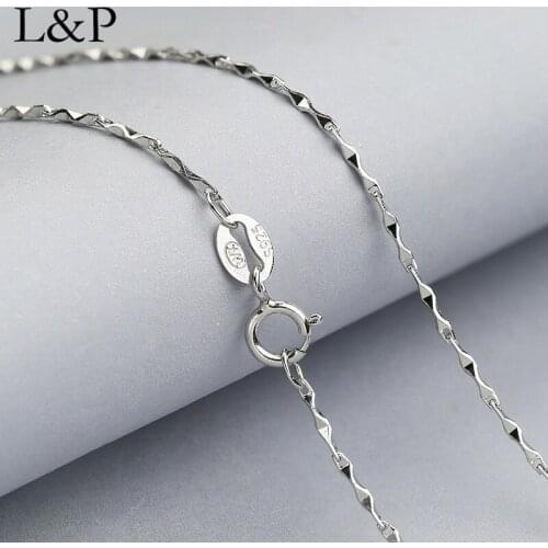 2019 New Fashion Real 100% 925 Silver Double V Star Chains For Women Simple Fine Key Chain Jewelry Accessories 40/45cm