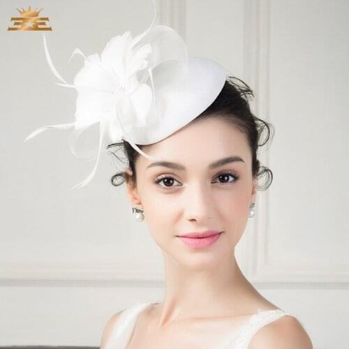 Lady New Fashion Fedoras Hat Female Pure Wool Hat Aristocratic Ladies Retro British Party Cap B-4807