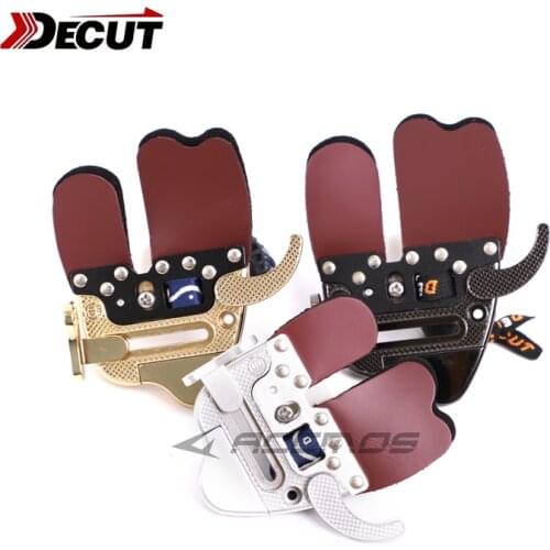 1pc DECUT PROMIX Archery Finger Tab Left and Right Hand Archery Finger Guard Protection Pad Glove Tab for Bow Hunting