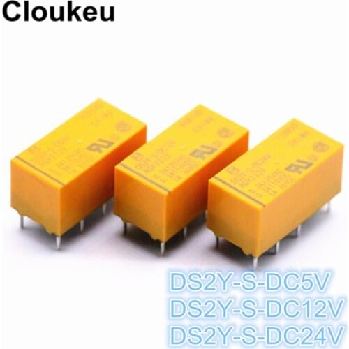 100Pcs Relay DIP8 DS2Y-S-DC5V DS2Y-S-DC12V DS2Y-S-DC24V AGY2329 AGY2323 AGY2324