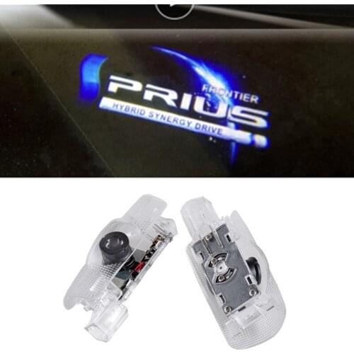 2PCS Car Door Decor Light LED LOGO Ghost Shadow Laser Projector Lamps For Toyota Prius Car Door Welcome Light Inner Car Styling