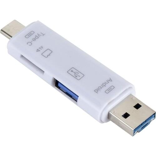 5 in 1 USB 3.0 Type C / USB / Micro USB SD TF Memory Card Reader OTG Adapter Connector High Speed Memory Card Reader