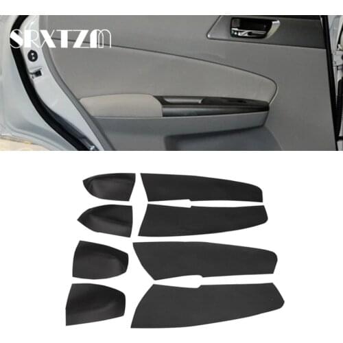 8pcs Car Microfiber Leather Interior Door Armrest Panel Cover Trim For Subaru Forester 2008 2009 2010 2011 2012