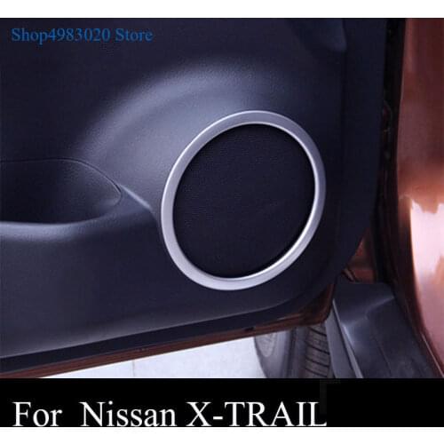ABS Plastic Chrome For Nissan X-Trail Xtrail X Trail Rogue T32 201-2017 Door Speaker Ring Cover Decoration Trim Accessories