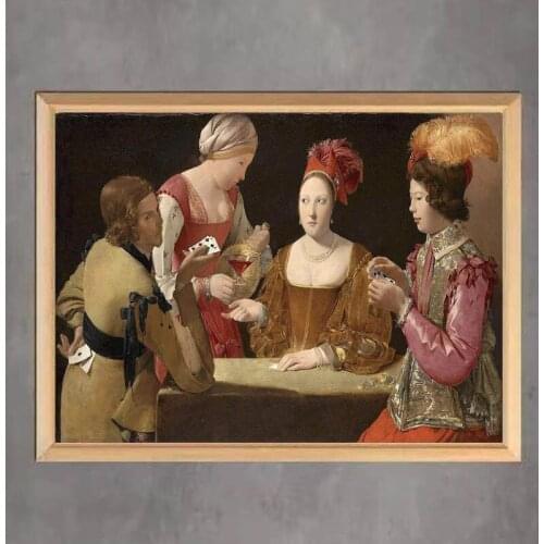 Famous Painting “Le Tricheur a l'as de carreau” 5D DIY Diamond Painting Full Square Round Diamond Embroidery Mosaic Home Decor