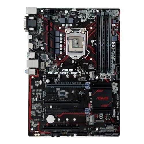 New ASUS PRIME B250-PRO motherboard Intel LGA-1151 ATX motherboard with LED lighting effect, DDR4 2400MHz, dual M.2, Intel Optan