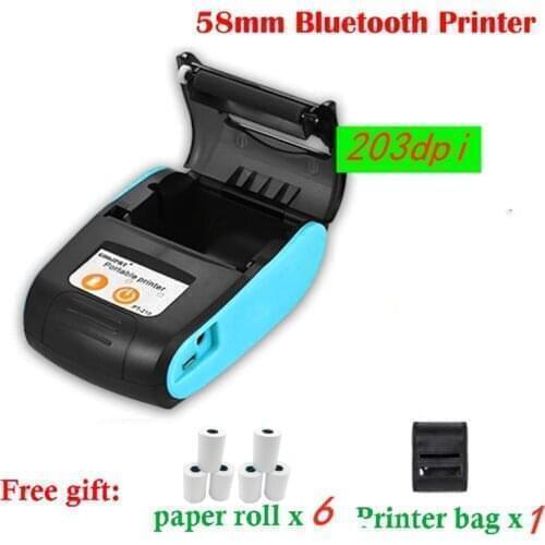 GOOJPRT PT210 58MM Bluetooth 4.0 Wireless Thermal Printer Portable Receipt Machine For Windows Android iOS Bill Machine Printer