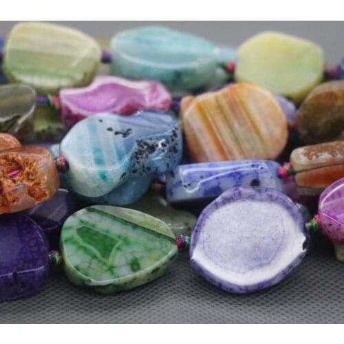 CYW 2018 Large Rainbow Coin Beads, Druzy Faceted Gems Stone DIY Necklace Connector, Free shipment, 15.5inch Full Strand