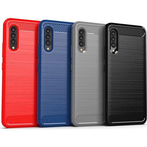 Carbon Fiber Case for Samsung Galaxy A20 A90 5G Silicone Soft TPU Texture Cover for Samsung Galaxy A90 5G 6.7" SM-A908F/DS Case